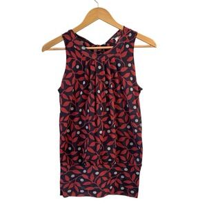 Vintage Y2K Sweet Pea Stacy Frati Mesh Top Size M Artsy Floral Geometric Tie